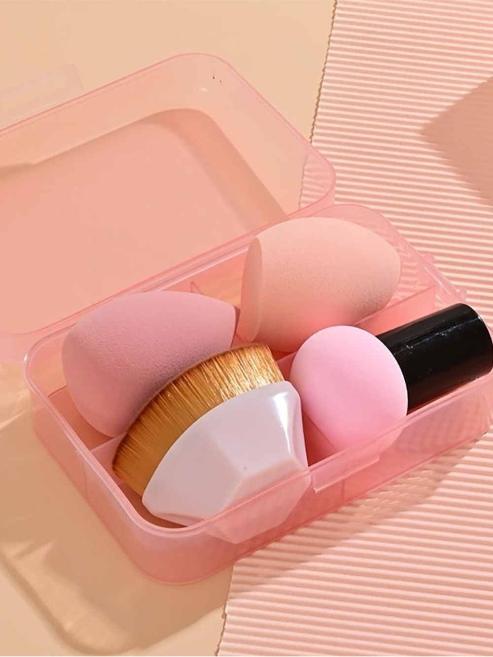 Pink Makeup Sponge & Brush Travel Case – Beauty Blender Storage Organizer
